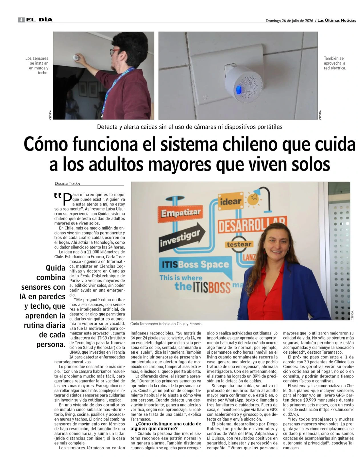 QUIDA llega a las páginas de Las Últimas Noticias: el sistema que nació de una pregunta simple